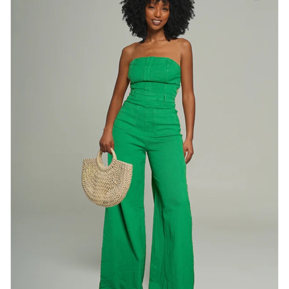 Emerald Strapless Jumpsuit